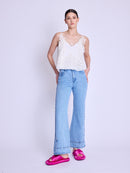 Top With Butterfly Embroidery - Off-White