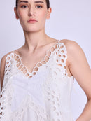 Top With Butterfly Embroidery - Off-White