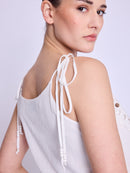 Top With Butterfly Embroidery - Off-White