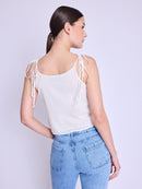 Top With Butterfly Embroidery - Off-White