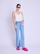 Top With Butterfly Embroidery - Off-White