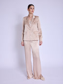 Satinee Suit Jacket - Camel
