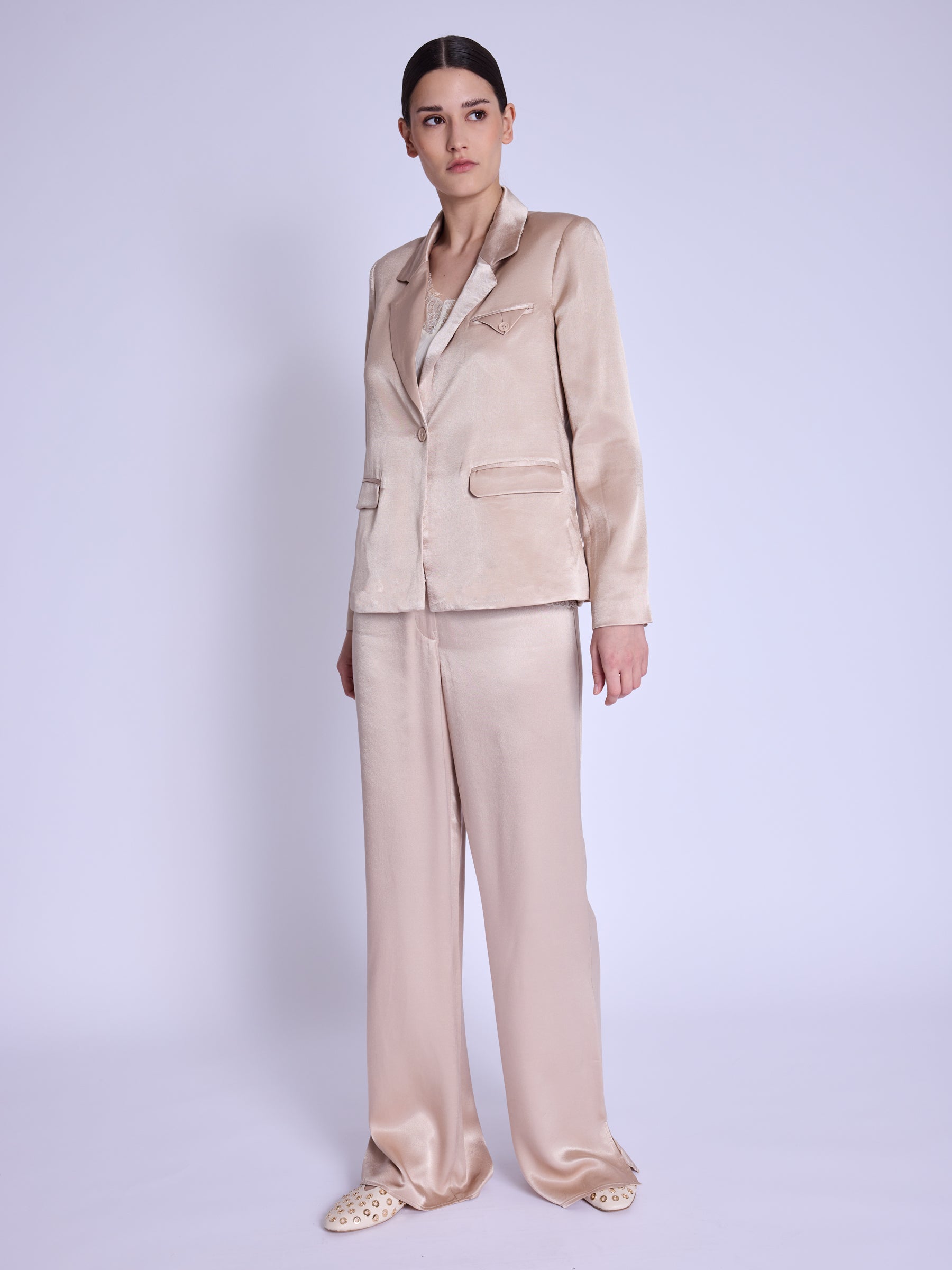 Chaqueta de traje Satinee - Camel