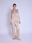 Satinee Suit Jacket - Camel