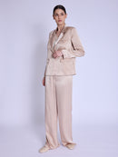 Satinee Suit Jacket - Camel