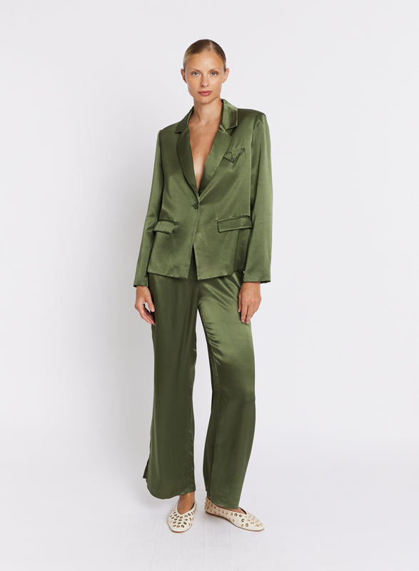 Berenice - Chaqueta Sastrera Satinada - Khaki