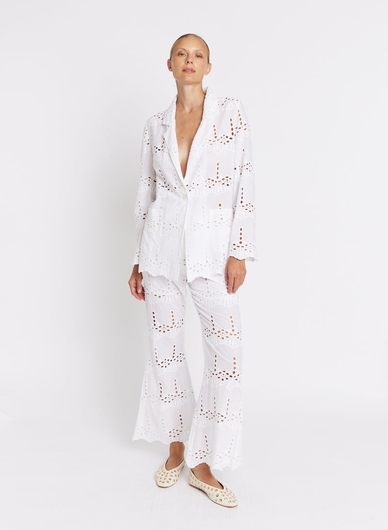 Veste Broderie Anglaise - White