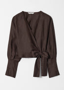 Blouse Es Dot Blouse - Brown - Women