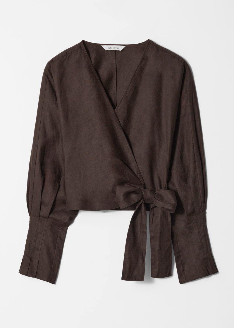 Blouse Es Dot Blouse - Brown - Women