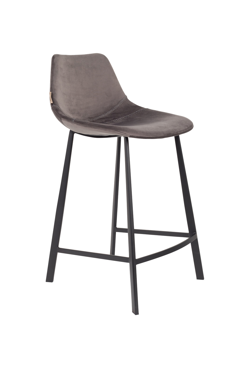 Franky - Tabouret - Tissu - Gris
