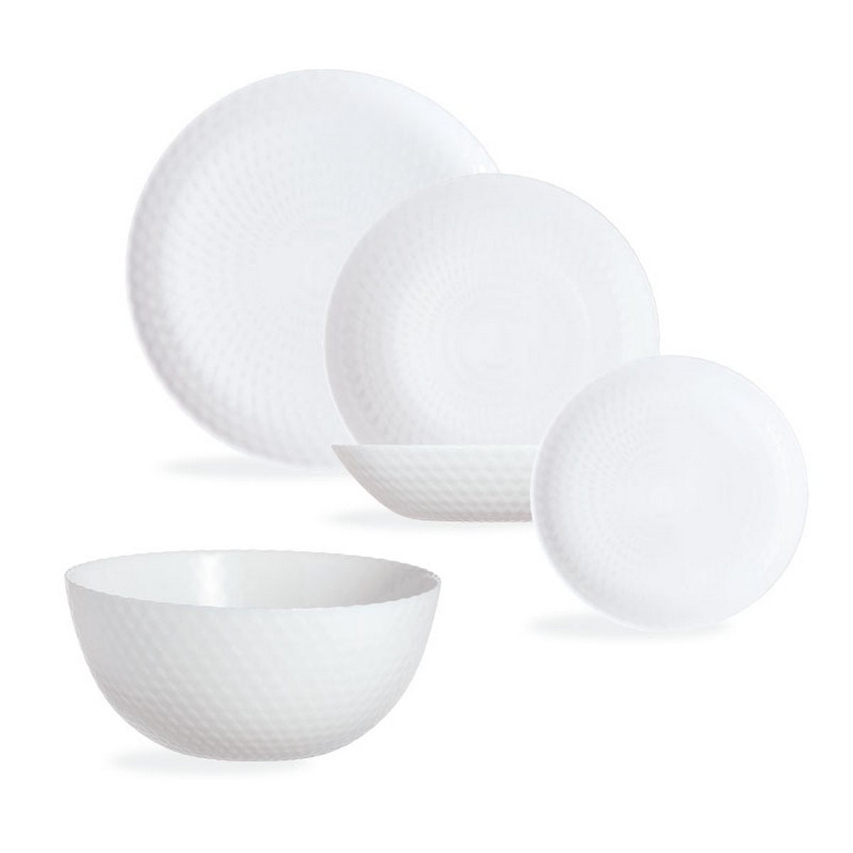 Pampille - Service De Table 19 Pièces - Blanc - Luminarc