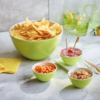 Set De 2 Bols À Mélanger - 18 + 24 Cm - Citron Vert/Blanc