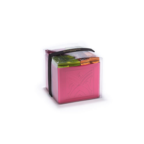 Coffret Passionnement Cube Rose Metal - 32 Sachets