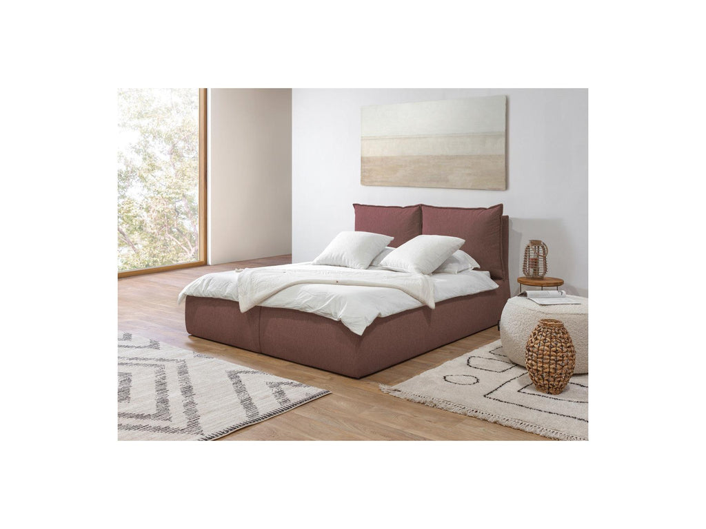 Garance - Cama con arcón con cabecero efecto almohada