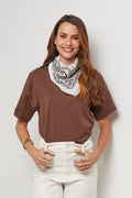Top Foulard - Choco - Femme