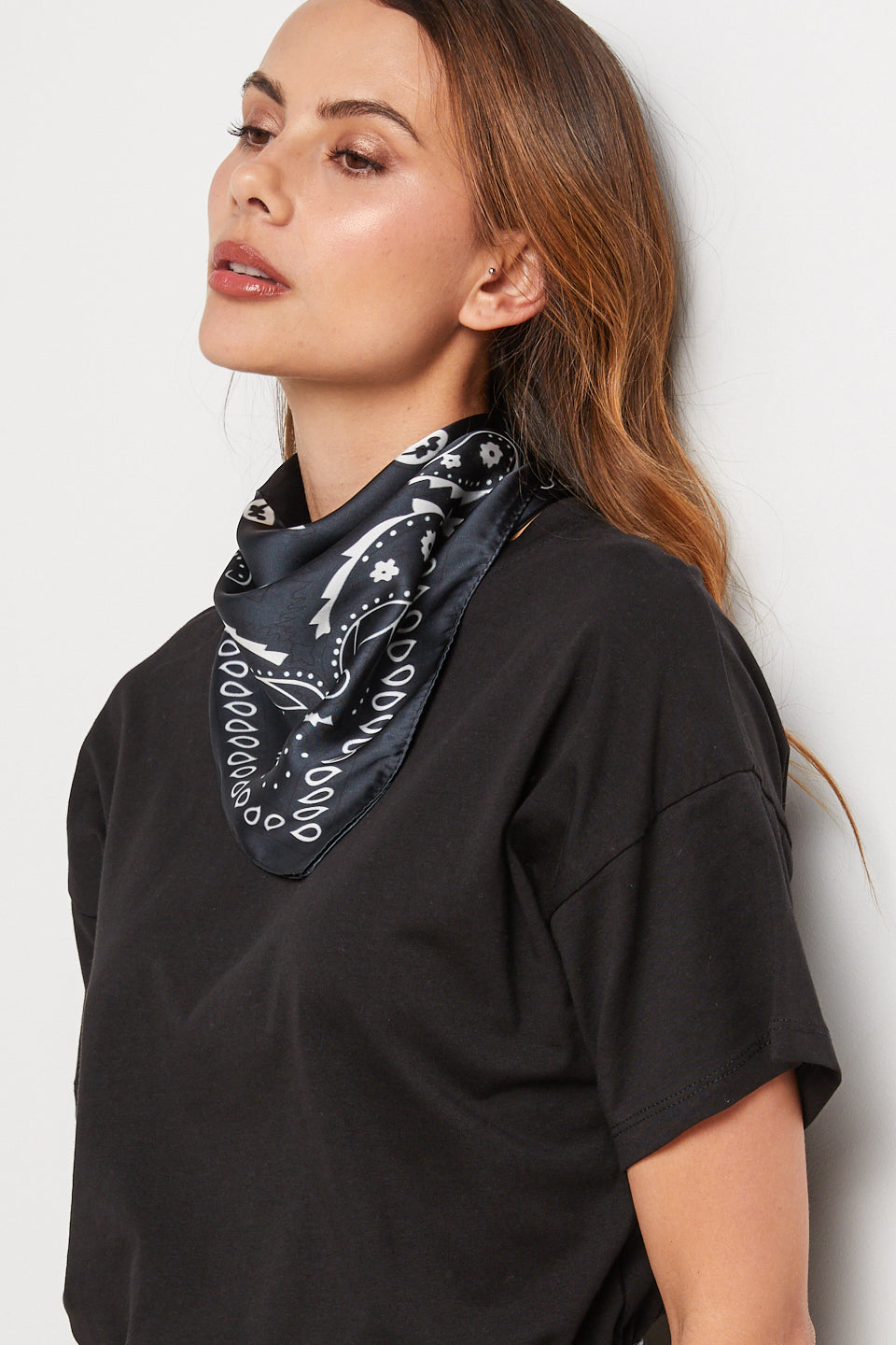 Top tipo bufanda - Negro - Mujer
