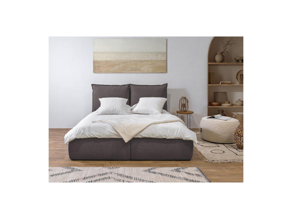 Garance - Cama con arcón con cabecero efecto almohada