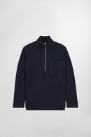 Anders Half Zip Vest - Navy Blue