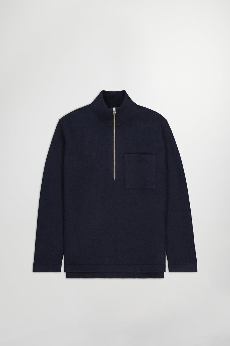 Gilet Anders Half Zip - Navy Blue