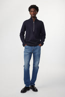 Gilet Anders Half Zip - Navy Blue