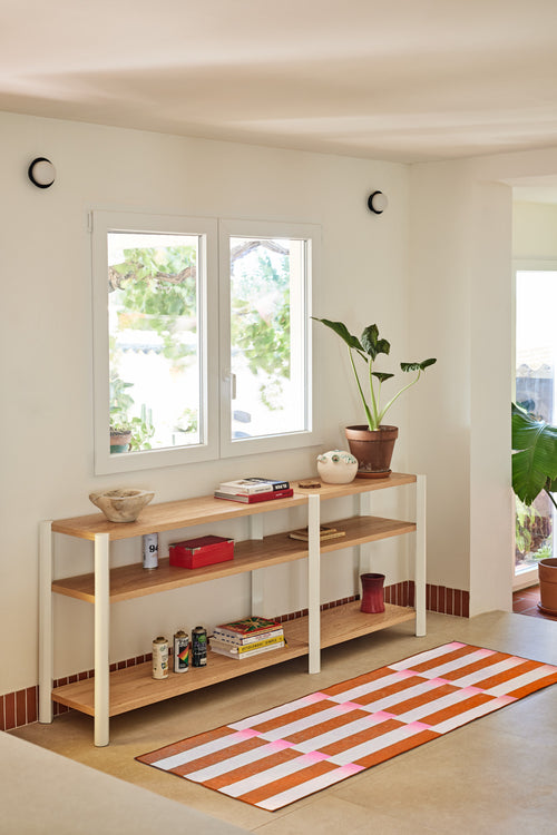 Bona - Étagère 200 Cm 3 Étagères - Chêne & Crème