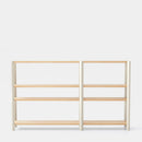 Bona - Étagère 200 Cm 4 Étagères - Chêne & Crème