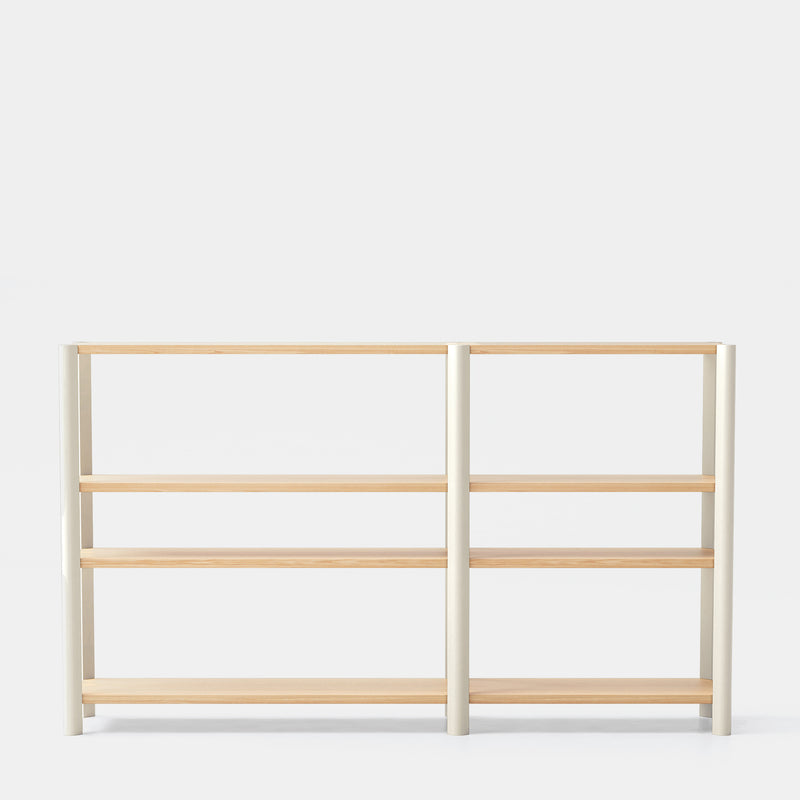 Bona - Étagère 200 Cm 4 Étagères - Chêne & Crème
