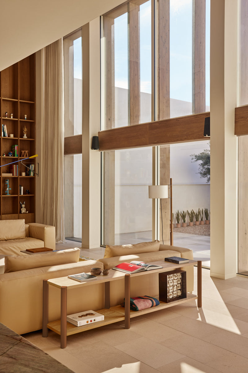 Bona - Étagère 200 Cm 2 Étagères - Chêne & Argile