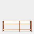 Bona - Étagère 200 Cm 3 Étagères - Chêne & Argile