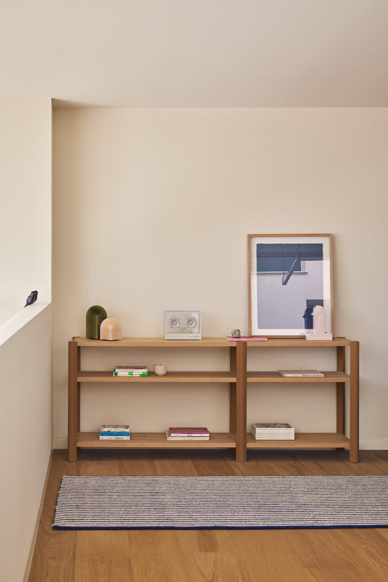 Bona - Étagère 200 Cm 3 Étagères - Chêne & Argile