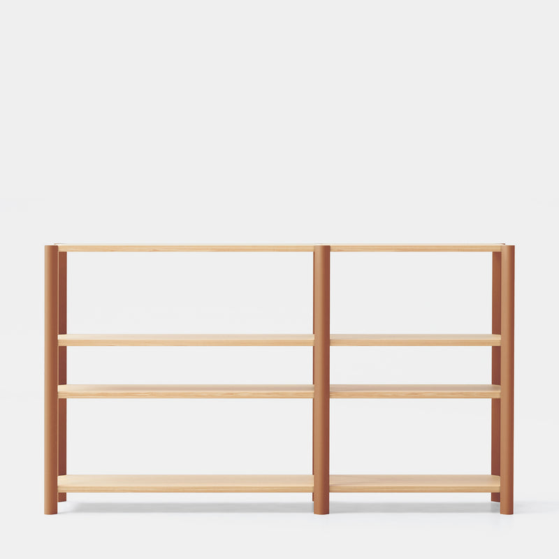 Bona - Étagère 200 Cm 4 Étagères - Chêne & Argile