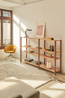 Bona - Étagère 200 Cm 4 Étagères - Chêne & Argile