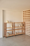 Bona - Étagère 200 Cm 4 Étagères - Chêne & Argile