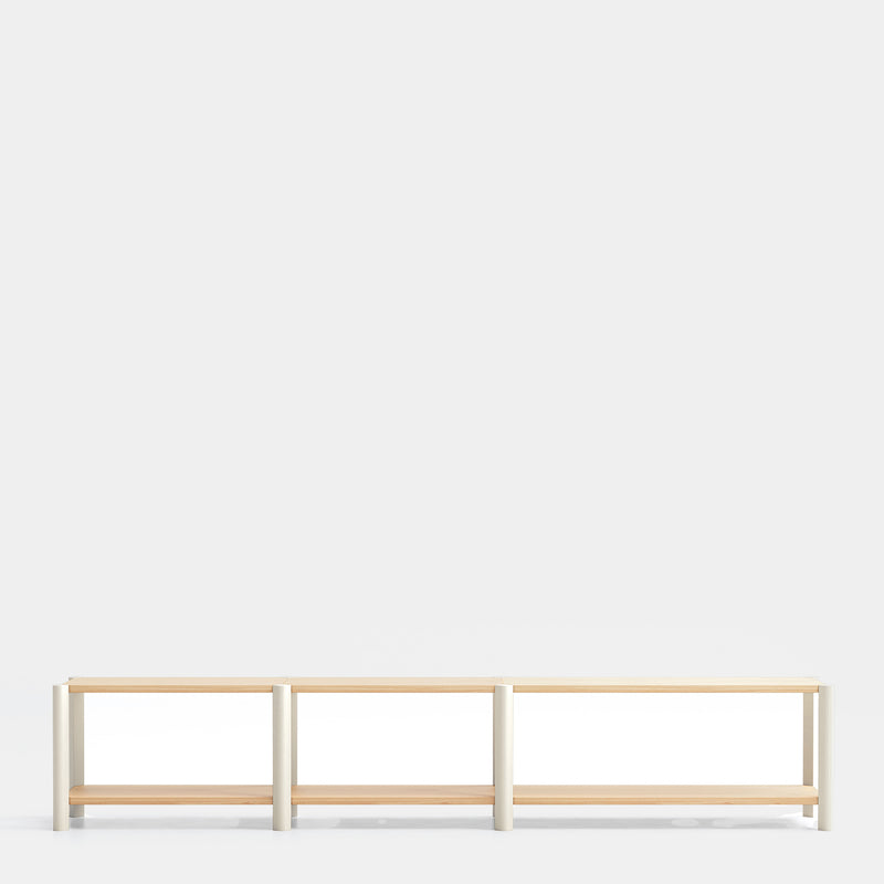 Bona - Étagère 280 Cm 2 Étagères - Chêne & Crème