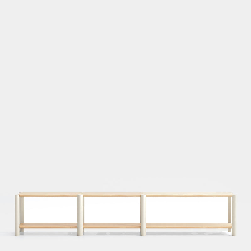 Bona - Étagère 280 Cm 2 Étagères - Chêne & Crème