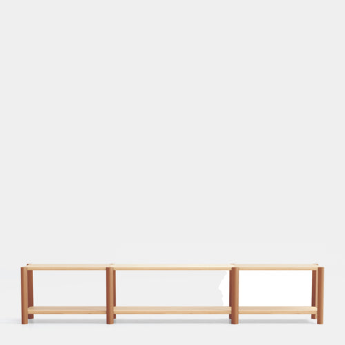 Bona - Étagère 280 Cm 2 Étagères - Chêne & Argile