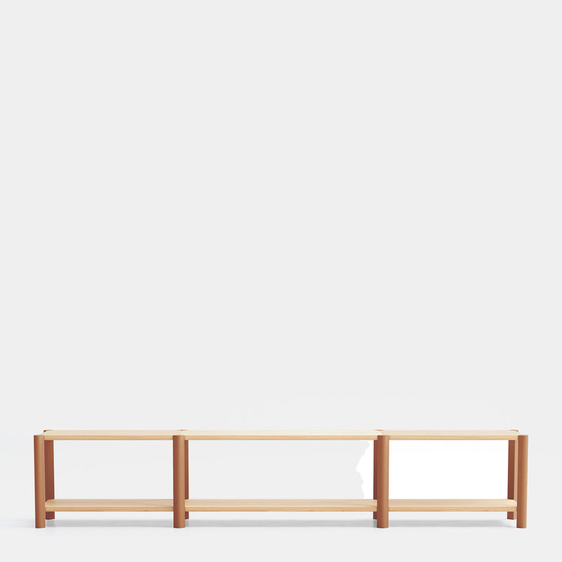 Bona - Étagère 280 Cm 2 Étagères - Chêne & Argile