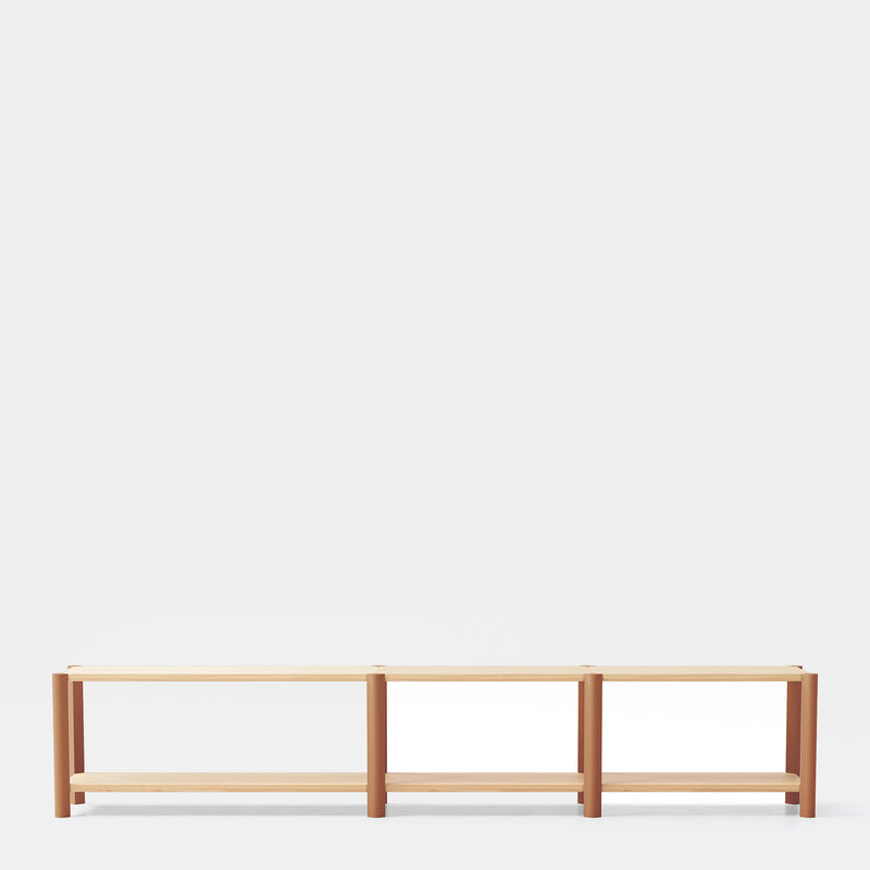 Bona - Étagère 280 Cm 2 Étagères - Chêne & Argile