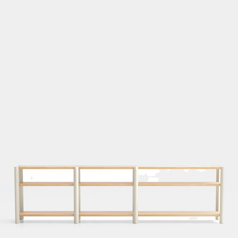 Bona - Étagère 280 Cm 3 Étagères - Chêne & Crème