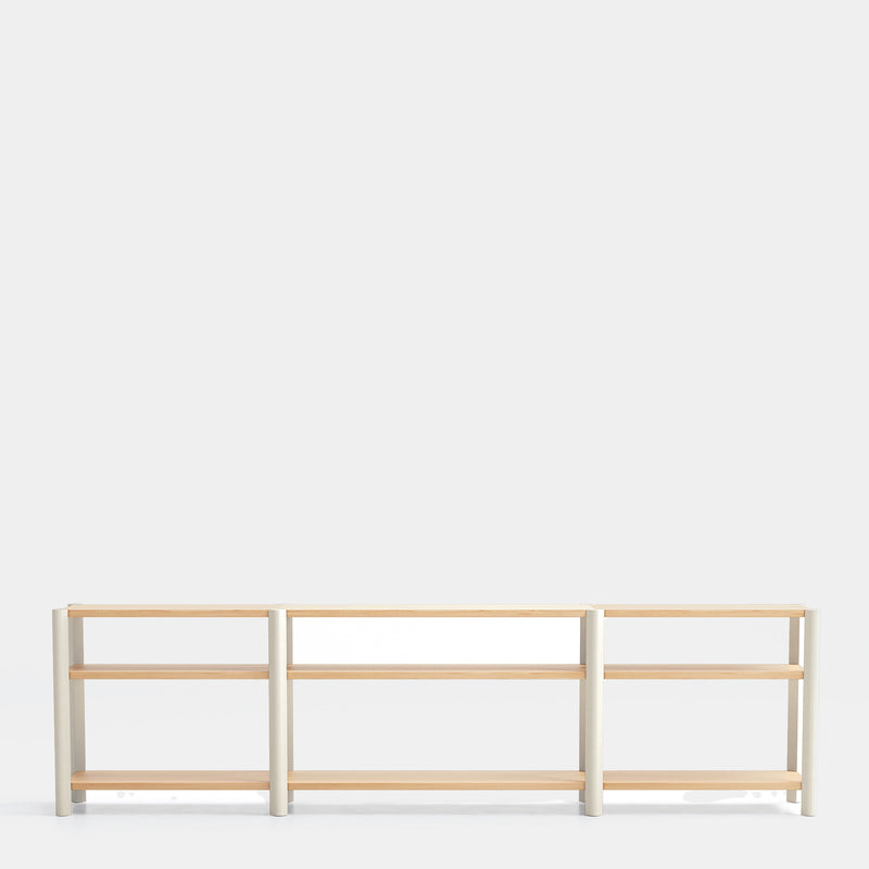 Bona - Étagère 280 Cm 3 Étagères - Chêne & Crème