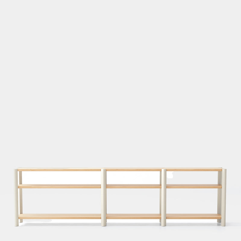 Bona - Étagère 280 Cm 3 Étagères - Chêne & Crème