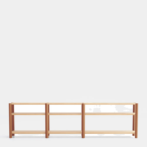 Bona - Étagère 280 Cm 3 Étagères - Chêne & Argile