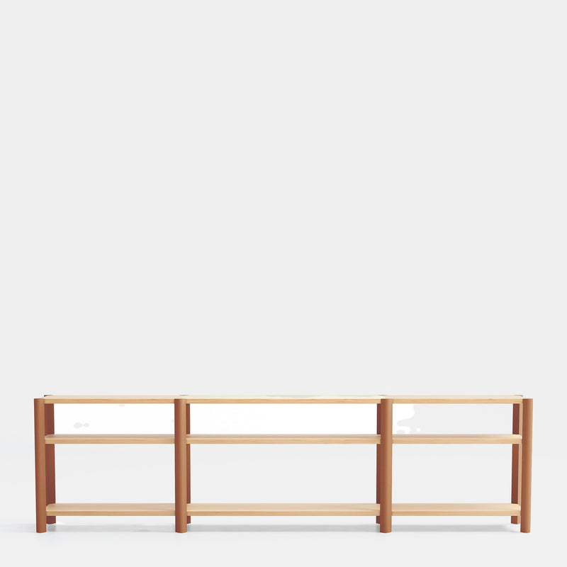 Bona - Étagère 280 Cm 3 Étagères - Chêne & Argile