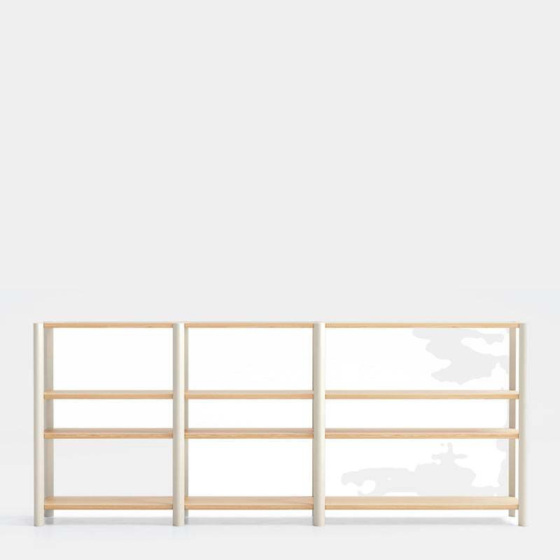 Bona - Étagère 280 Cm 4 Étagères - Chêne & Crème