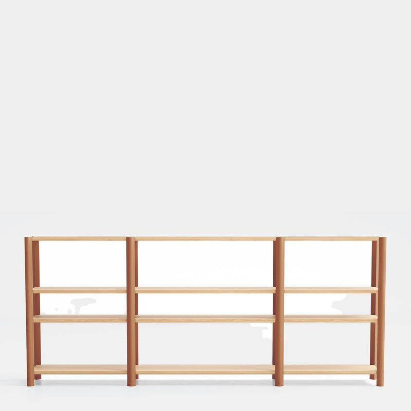 Bona - Étagère 280 Cm 4 Étagères - Chêne & Argile