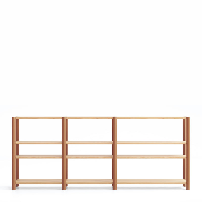 Bona - Étagère 280 Cm 4 Étagères - Chêne & Argile