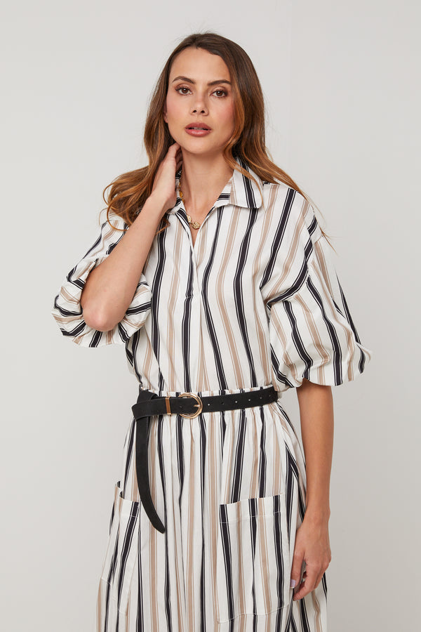 Top - Blanco Negro - Mujer