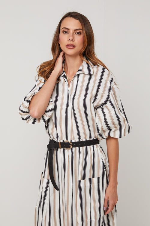 Top - Blanc Noir - Femme