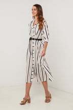 Dress - Black White - Women