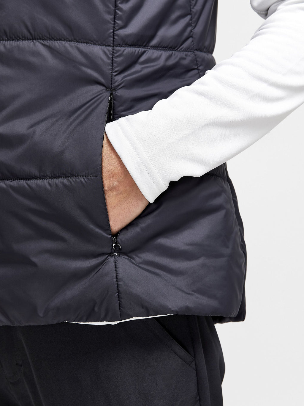 Core Light Padded Sleeveless Jacket - Black - Women